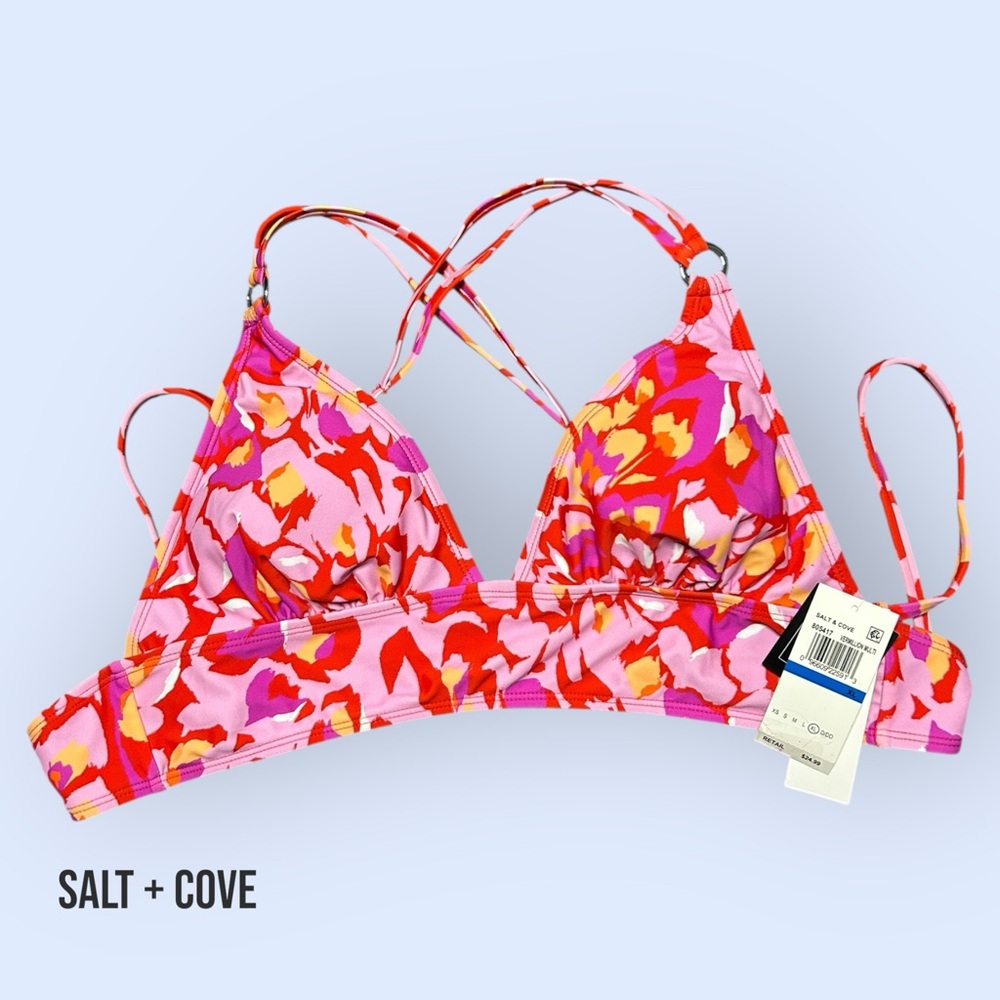 Floral Bikini Top - Size XL